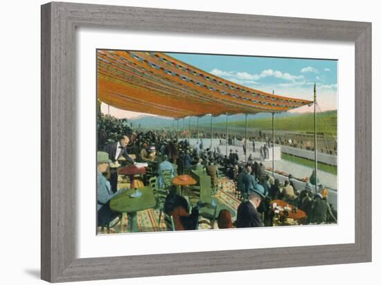 'Watching the Races in front of Club House, Agua Caliente Jockey Club', c1939-Unknown-Framed Giclee Print