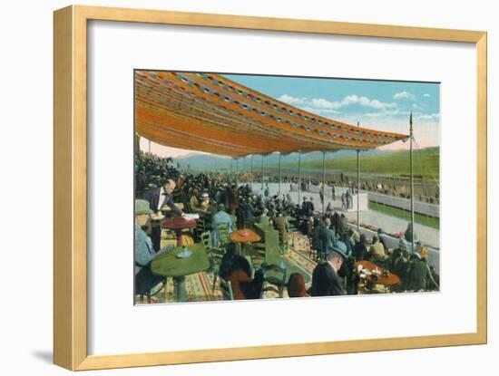 'Watching the Races in front of Club House, Agua Caliente Jockey Club', c1939-Unknown-Framed Giclee Print