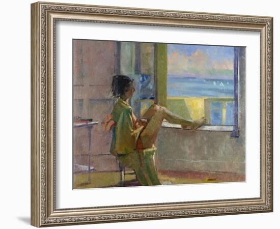 Watching the Regatta-Bob Brown-Framed Giclee Print