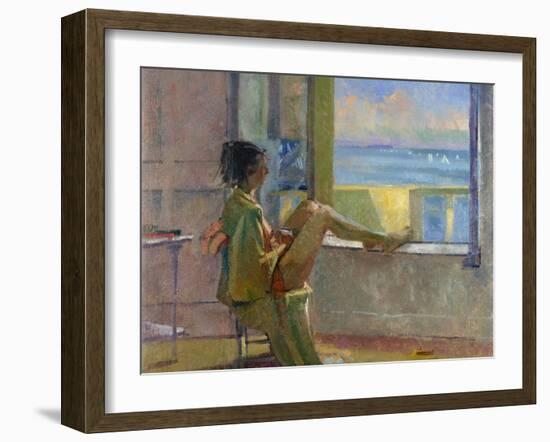 Watching the Regatta-Bob Brown-Framed Giclee Print