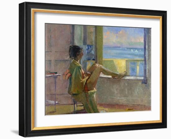 Watching the Regatta-Bob Brown-Framed Giclee Print