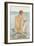 Watching the Sea (Pencil & W/C on Paper)-Henry Scott Tuke-Framed Giclee Print