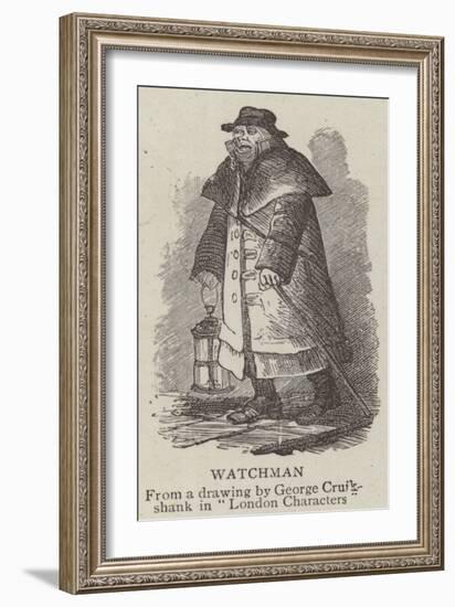 Watchman-George Cruikshank-Framed Giclee Print