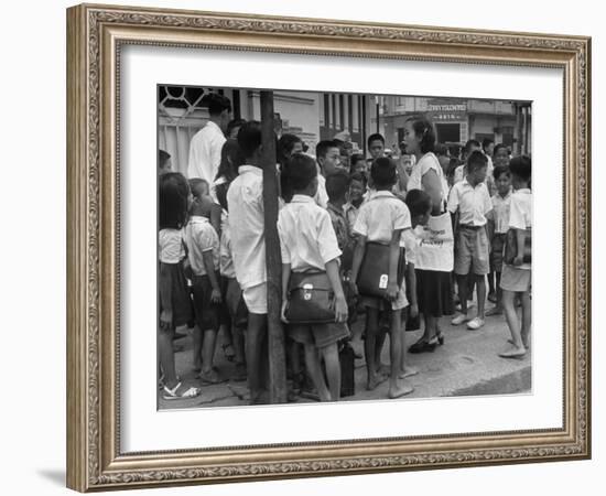 "Watchtower", Being Distributed in Streets of Bangkok-null-Framed Photographic Print