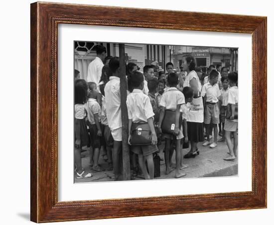 "Watchtower", Being Distributed in Streets of Bangkok-null-Framed Photographic Print