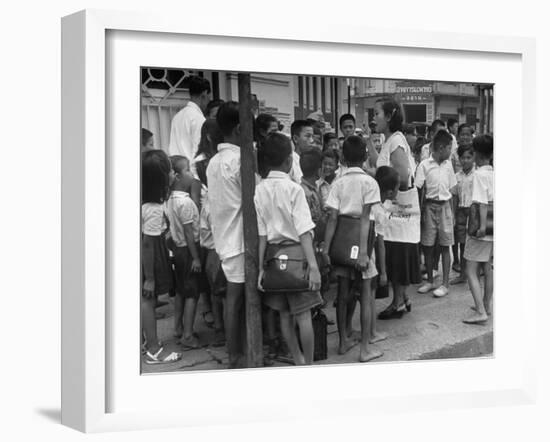 "Watchtower", Being Distributed in Streets of Bangkok-null-Framed Photographic Print