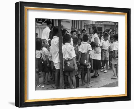 "Watchtower", Being Distributed in Streets of Bangkok-null-Framed Photographic Print