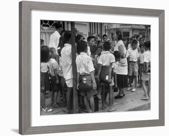 "Watchtower", Being Distributed in Streets of Bangkok-null-Framed Photographic Print