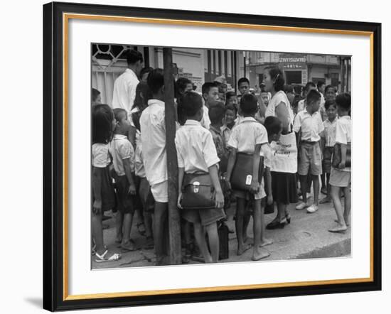 "Watchtower", Being Distributed in Streets of Bangkok-null-Framed Photographic Print