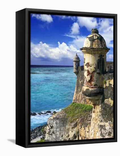 Watchtower, Fort San Felipe Del Morro, San Juan, Puerto Rico, USA, Caribbean-Miva Stock-Framed Premier Image Canvas