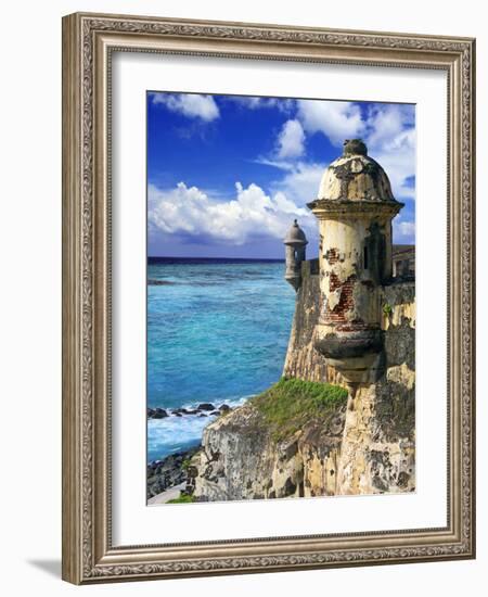 Watchtower, Fort San Felipe Del Morro, San Juan, Puerto Rico, USA, Caribbean-Miva Stock-Framed Photographic Print