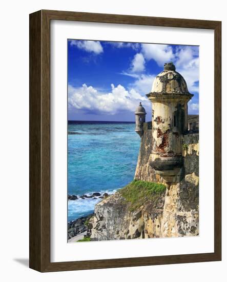 Watchtower, Fort San Felipe Del Morro, San Juan, Puerto Rico, USA, Caribbean-Miva Stock-Framed Photographic Print