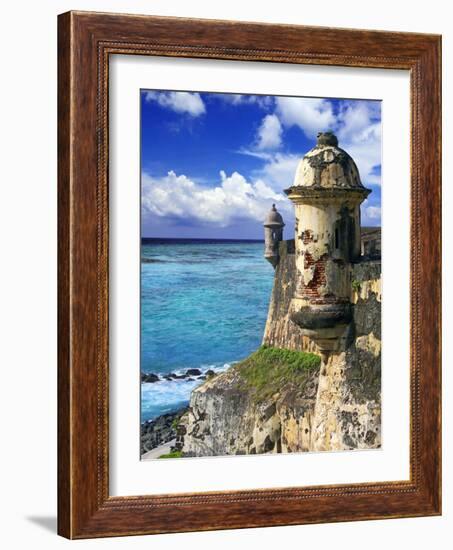 Watchtower, Fort San Felipe Del Morro, San Juan, Puerto Rico, USA, Caribbean-Miva Stock-Framed Photographic Print