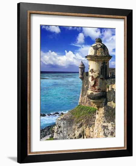 Watchtower, Fort San Felipe Del Morro, San Juan, Puerto Rico, USA, Caribbean-Miva Stock-Framed Photographic Print