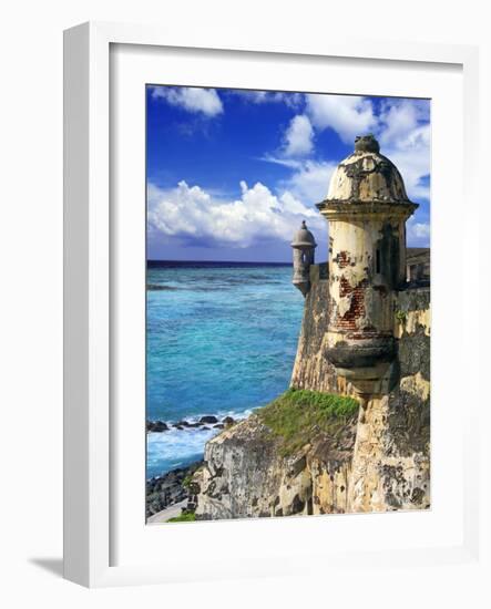 Watchtower, Fort San Felipe Del Morro, San Juan, Puerto Rico, USA, Caribbean-Miva Stock-Framed Photographic Print