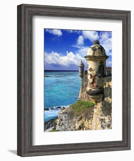 Watchtower, Fort San Felipe Del Morro, San Juan, Puerto Rico, USA, Caribbean-Miva Stock-Framed Photographic Print