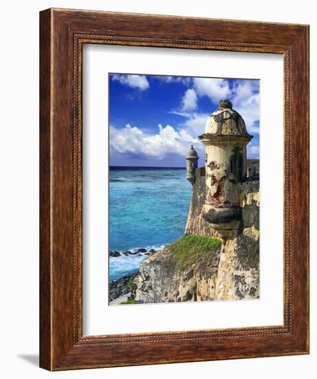 Watchtower, Fort San Felipe Del Morro, San Juan, Puerto Rico, USA, Caribbean-Miva Stock-Framed Photographic Print