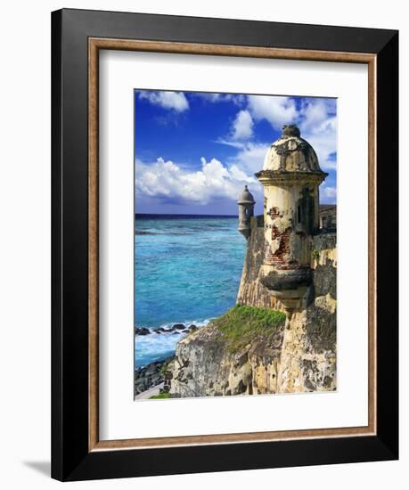 Watchtower, Fort San Felipe Del Morro, San Juan, Puerto Rico, USA, Caribbean-Miva Stock-Framed Photographic Print