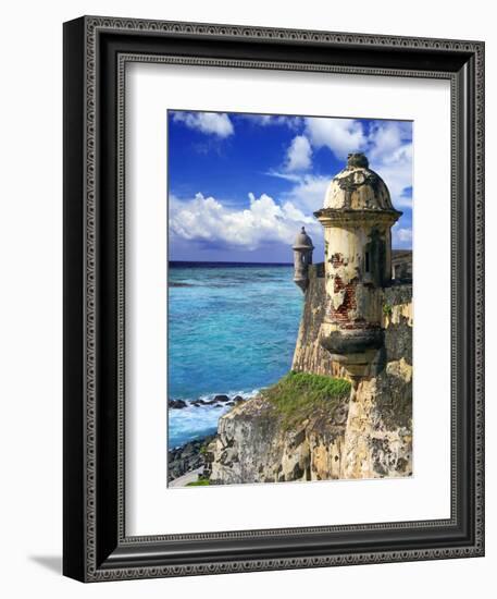 Watchtower, Fort San Felipe Del Morro, San Juan, Puerto Rico, USA, Caribbean-Miva Stock-Framed Photographic Print