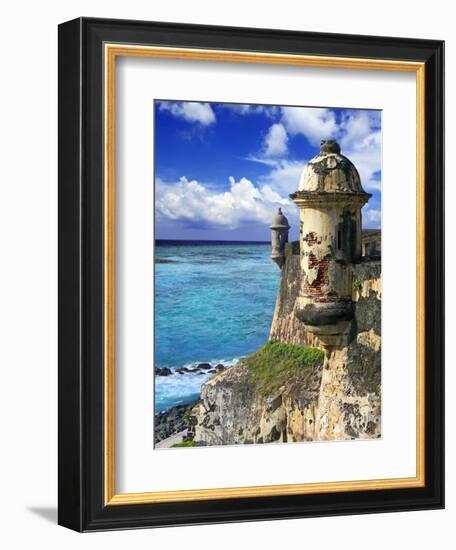 Watchtower, Fort San Felipe Del Morro, San Juan, Puerto Rico, USA, Caribbean-Miva Stock-Framed Photographic Print