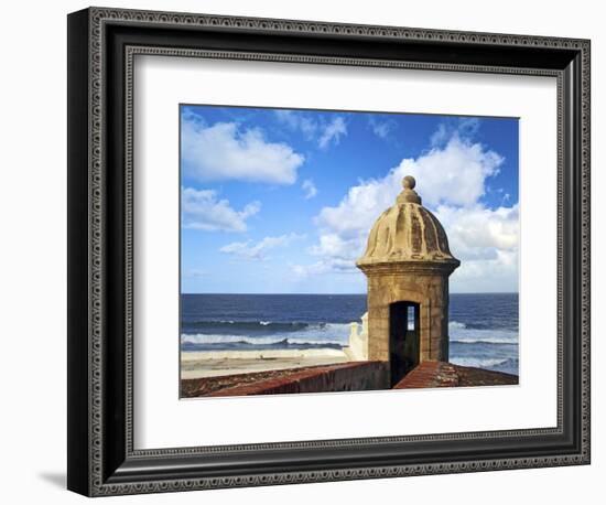 Watchtower, Fort San Felipe Del Morro, San Juan, Puerto Rico, USA, Caribbean-Miva Stock-Framed Photographic Print