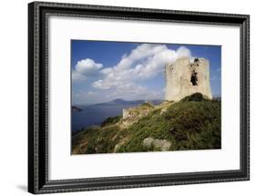 Watchtower in Porto Conte, Sardinia, Italy-null-Framed Photographic Print