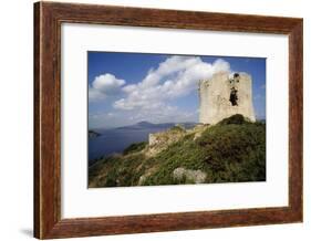 Watchtower in Porto Conte, Sardinia, Italy-null-Framed Photographic Print
