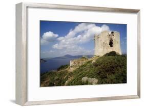 Watchtower in Porto Conte, Sardinia, Italy-null-Framed Photographic Print
