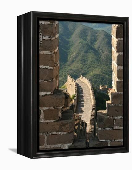 Watchtower View of Great Wall of China, UNESCO World Heritage Site, Huanghuacheng (Yellow Flower), -Kimberly Walker-Framed Premier Image Canvas