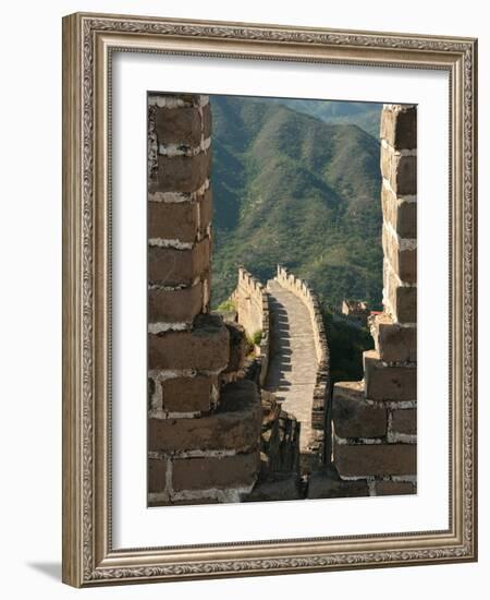 Watchtower View of Great Wall of China, UNESCO World Heritage Site, Huanghuacheng (Yellow Flower), -Kimberly Walker-Framed Photographic Print