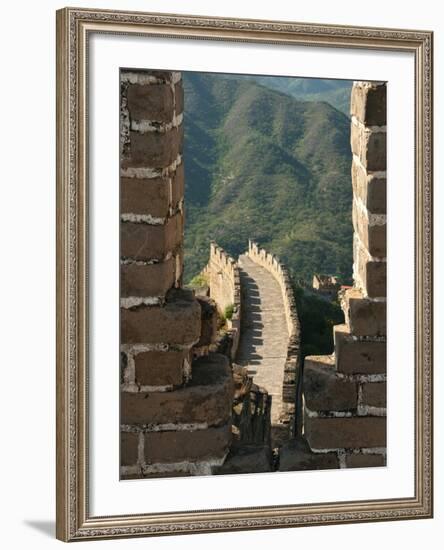 Watchtower View of Great Wall of China, UNESCO World Heritage Site, Huanghuacheng (Yellow Flower), -Kimberly Walker-Framed Photographic Print