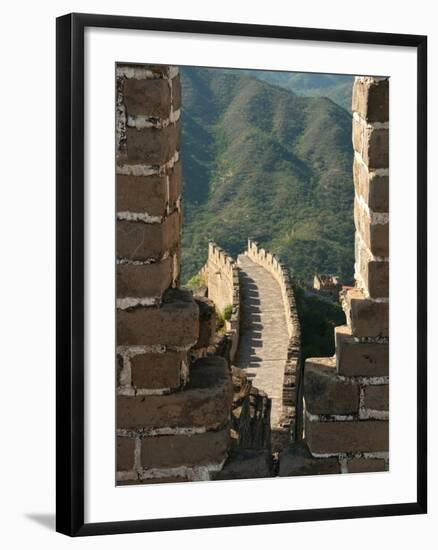 Watchtower View of Great Wall of China, UNESCO World Heritage Site, Huanghuacheng (Yellow Flower), -Kimberly Walker-Framed Photographic Print