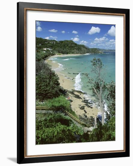 Watego and Beach, Surf Brake Between Byron Bay and Cape Byron, New South Wales (Nsw), Australia-Robert Francis-Framed Photographic Print