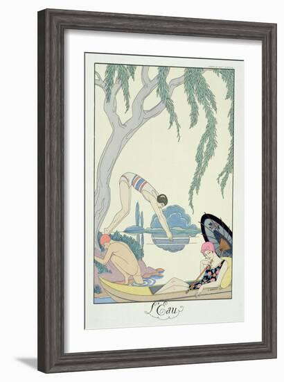 Water, 1925 (Pochoir Print)-Georges Barbier-Framed Giclee Print