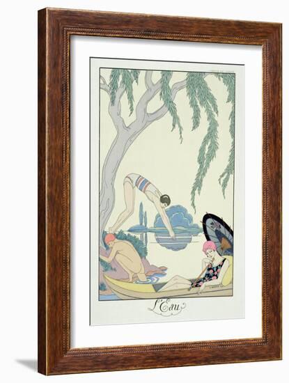 Water, 1925 (Pochoir Print)-Georges Barbier-Framed Giclee Print