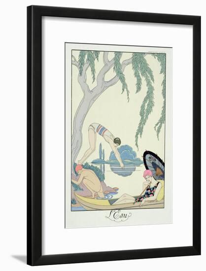 Water, 1925 (Pochoir Print)-Georges Barbier-Framed Giclee Print