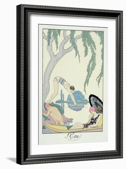 Water, 1925 (Pochoir Print)-Georges Barbier-Framed Giclee Print