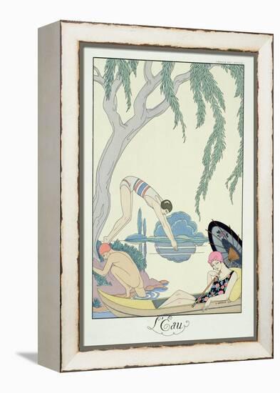 Water, 1925 (Pochoir Print)-Georges Barbier-Framed Premier Image Canvas