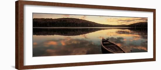 Water and Boat, Maine, New Hampshire Border, USA-null-Framed Photographic Print