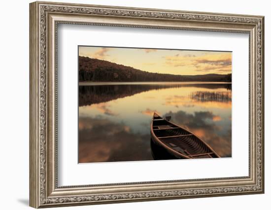 Water And Boat, Maine, New Hampshire Border, USA-null-Framed Photographic Print