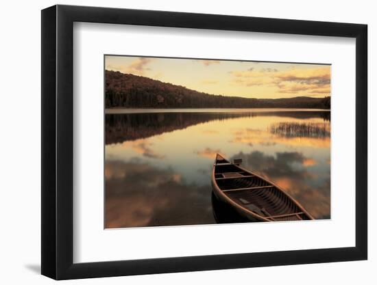 Water And Boat, Maine, New Hampshire Border, USA-null-Framed Photographic Print