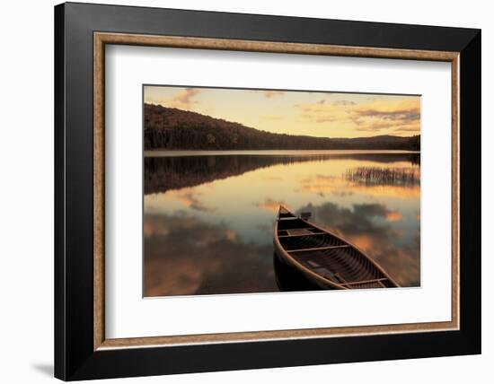 Water And Boat, Maine, New Hampshire Border, USA-null-Framed Photographic Print