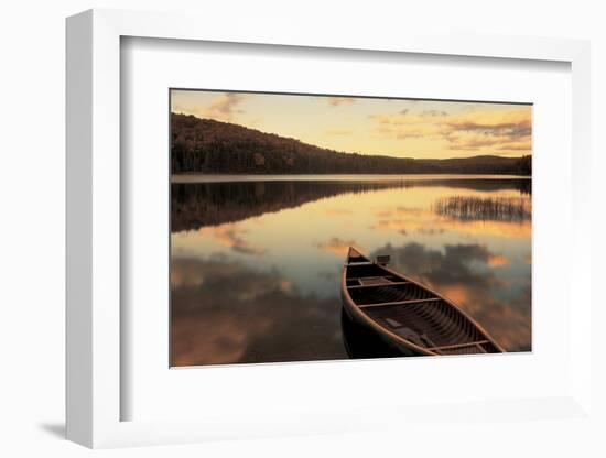 Water And Boat, Maine, New Hampshire Border, USA-null-Framed Photographic Print