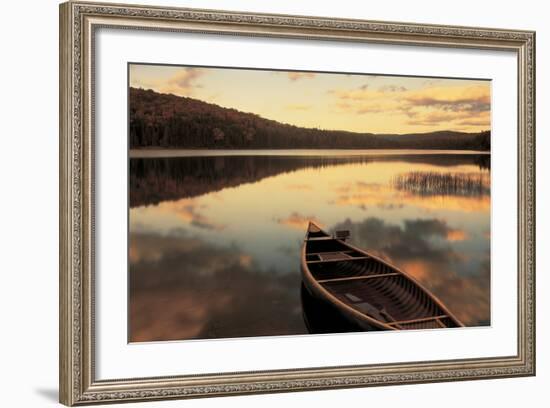 Water And Boat, Maine, New Hampshire Border, USA-null-Framed Photographic Print