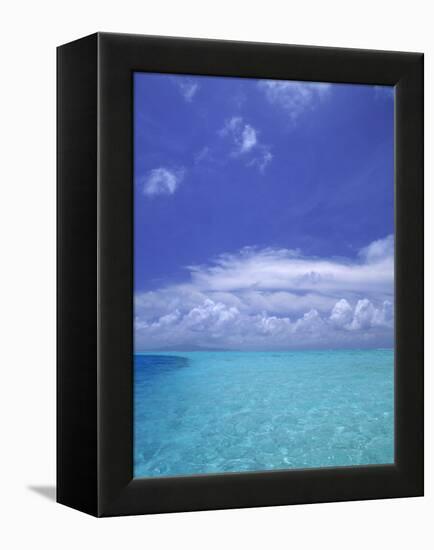 Water and Sky, Bora Bora, Pacific Islands-Mitch Diamond-Framed Premier Image Canvas