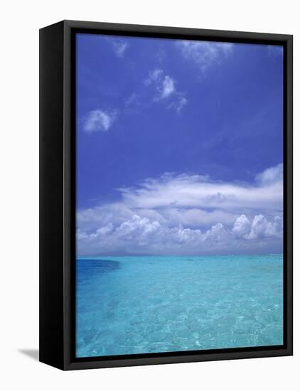 Water and Sky, Bora Bora, Pacific Islands-Mitch Diamond-Framed Premier Image Canvas
