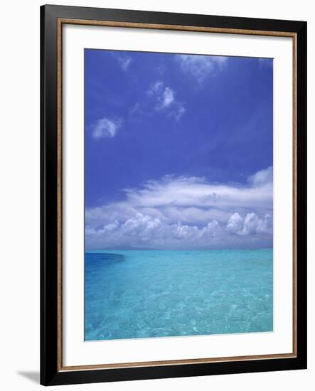 Water and Sky, Bora Bora, Pacific Islands-Mitch Diamond-Framed Photographic Print