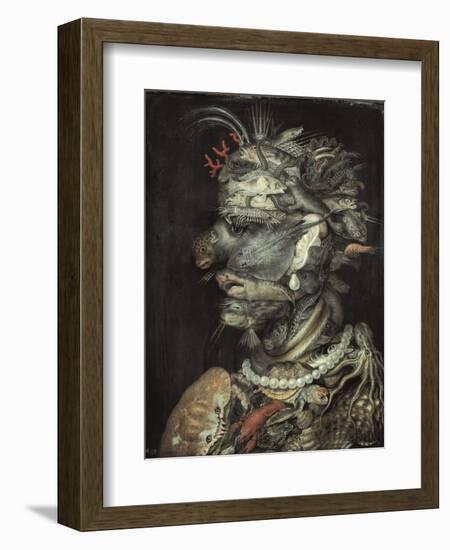 Water (Aqua)-Giuseppe Arcimboldo-Framed Art Print