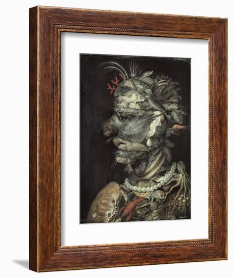 Water (Aqua)-Giuseppe Arcimboldo-Framed Art Print