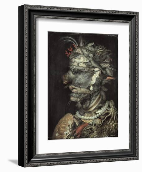 Water (Aqua)-Giuseppe Arcimboldo-Framed Art Print